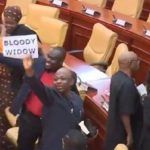 'NDC MPs who held 'bloody widow' placards' can't be identified  - Parliament