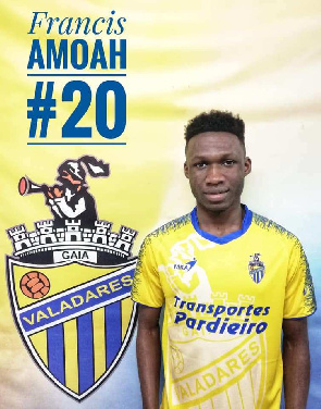 Ghanaian youngster Francis Amoah joins Valadares Gaia FC