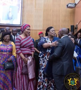 VIDEO: Romance at 2019 SONA as Akufo-Addo gives Rebecca presidential kiss