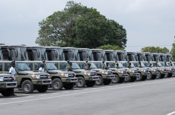 PHOTOS: Akufo-Addo presents 140 cars to Ghana Armed Forces