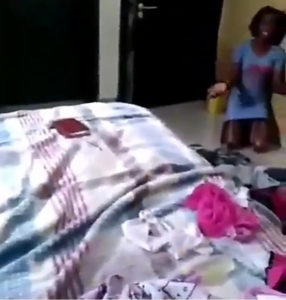 VIDEO: Drama as househelp is caught with panties belonging to her madam and daughter