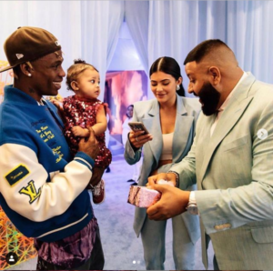 PHOTOS/VIDEO: DJ Khaled gifts Travis Scott and Kylie Jenner's daughter Stormi a Chanel purse at her 1st birthday party