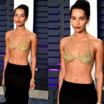 PHOTOS: Zoe Kravitz's eye-popping bra to Vanity Fair Oscars was crafted from 18-karat gold for $24,000