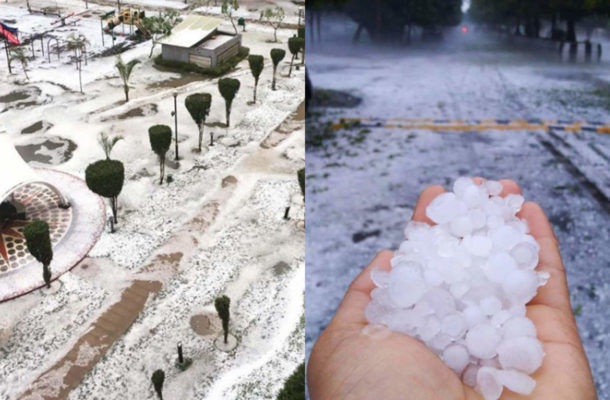 In Pics: In a rare event, yesterday's hailstorm turned Delhi-NCR white!
