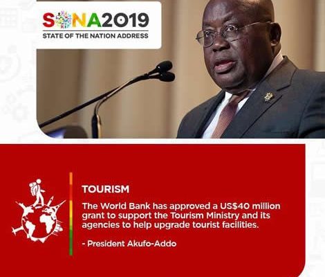 SONA 2019: Gov't to pump $40 million into Tourism - Akufo-Addo hints