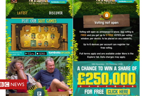I'm A Celeb app's gambling ads criticised