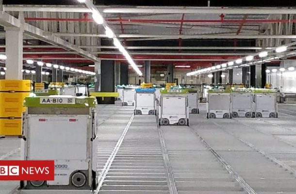 Inside Ocado's burning robotic warehouse
