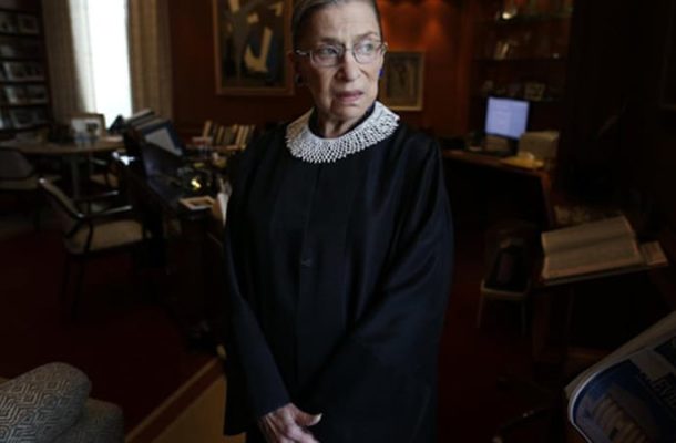 Justice Ruth Bader Ginsburg returns after cancer surgery