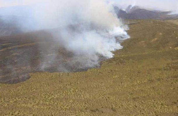 Wild fire engulfs Mount Kenya