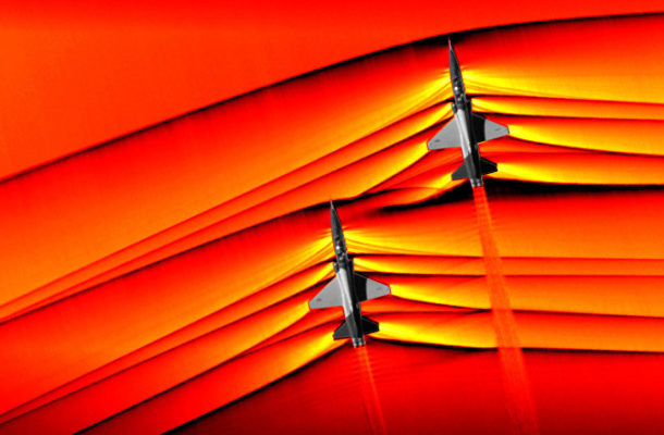 NASA Captures First Images of Supersonic Shockwaves from Two Jets (PHOTOS)