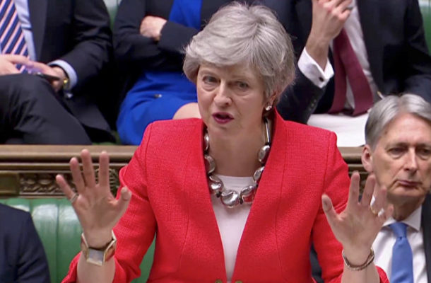 Vexed Woman Heard Saying 'Oh, Please' on VIDEO After May's Brexit Speech