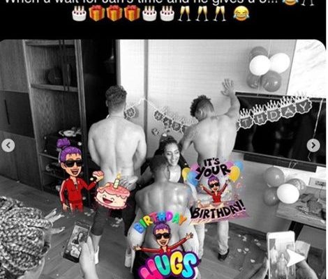 PHOTOS: Juliet Ibrahim shares raunchy photo of 3 men giving her lap dance on her 33rd birthday