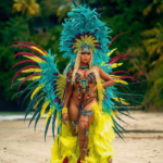 PHOTOS: Ashanti flaunts hot body in revealing beaded bikini at Trinidad and Tobago Carnival
