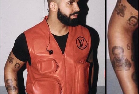 PHOTOS: Drake debuts Tattoo of his son Adonis on his arm