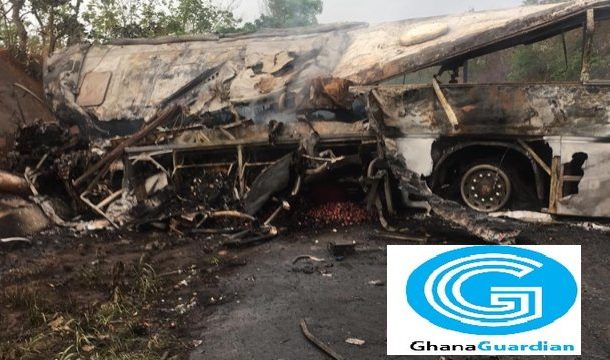 VIDEO: 35 burnt bodies of Kintampo accident given mass burial