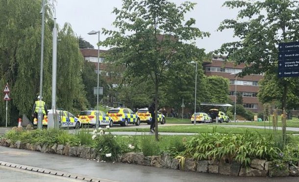 Exeter University on lockdown after ‘student with gun started making threats’