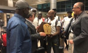 PHOTOS: Black Stars touchdown in Egypt for 2019 AFCON