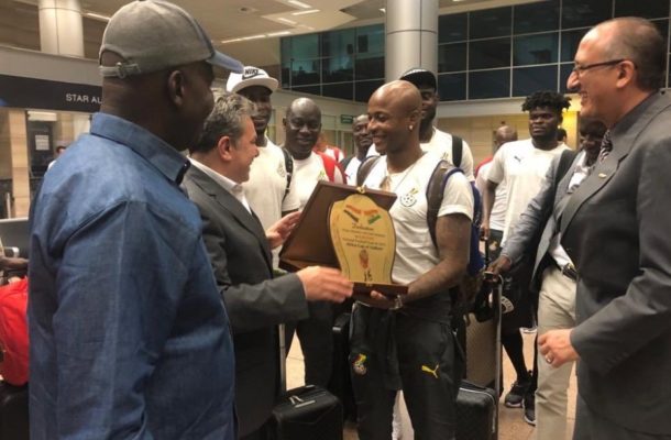 PHOTOS: Black Stars touchdown in Egypt for 2019 AFCON