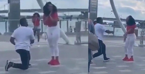 SHOCKING VIDEO: Man arranges fake proposal to disgrace girlfriend in front of friends