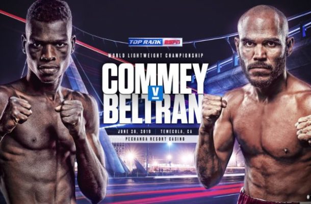 Commey set to defend Lightweight title against Beltran