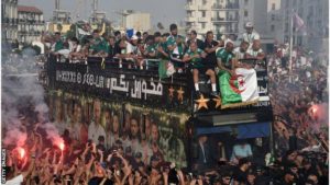 PHOTOS & VIDEOS: Algeria parade Afcon trophy through streets of Algiers