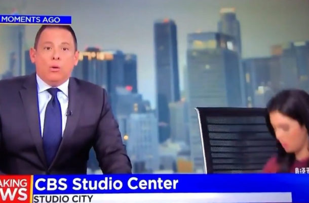 VIDEO: News presenter hides under desk on live TV as 7.1 earthquake hits California