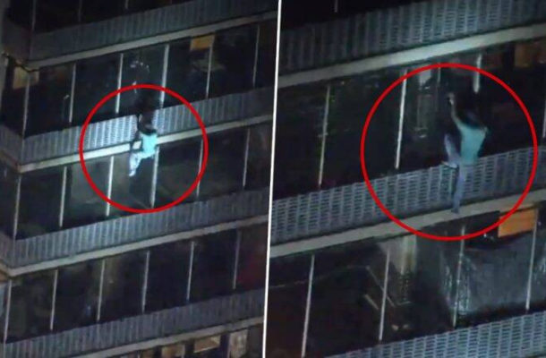 HEROIC: Man climbs 19-storey building to save his mother from fire