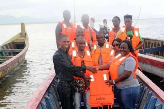 Zipline Ghana donates life jackets to fishermen, nurses at Afram Plains