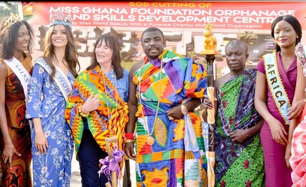Prestea Huni-Valley: Miss Ghana Foundation cut sod for Charity project