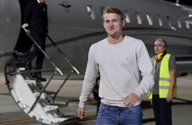Matthijs de Ligt arrives in Turin to complete £67.5m Juventus move