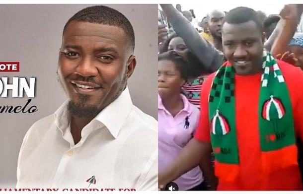 VIDEO: John Dumelo mobbed after successfully passing through Ayawaso West Wougon vetting