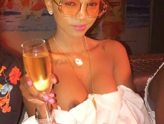 Huddah Monroe flashes her nipples in see-through outfit