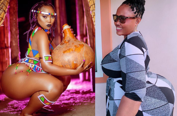PHOTOS: 'Got it from my mama' - Heavily Endowed Tanzanian model, Sanchi shows off her curvy mom