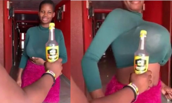 VIDEO: Watch Pamela Odame open a bottle with her gargantuan boobs