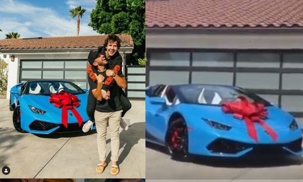 YouTuber David Dobrik surprises friend with Lamborghini gift