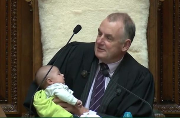 New Zealand’s speaker feeds MP’s baby while presiding over plenary