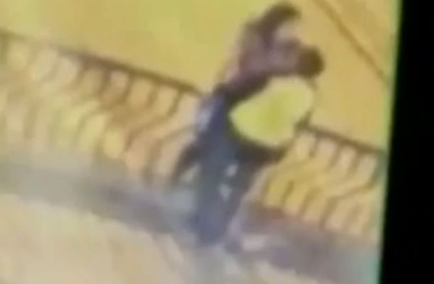 Watch the horrifying moment kissing couple plunge 50ft to their deaths from a bridge
