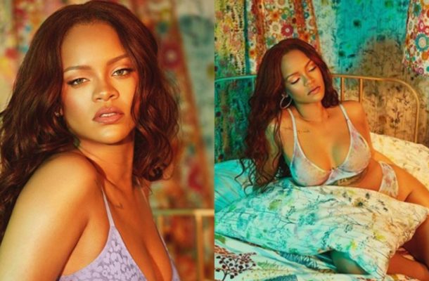 PHOTOS: Rihanna flaunts her ample assets as she poses in just bra and panties