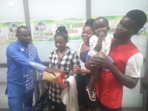 PHOTOS: 1-year-old baby whose mother dumped him in toilet gets cash donation from Ghanaians
