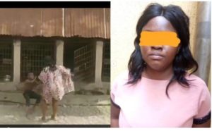 VIDEO:Police arrest woman who flogged and locked child in dog cage