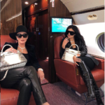 Kylie Jenner and her mom Kris travel in style as they board a private jet to a 'business meeting'