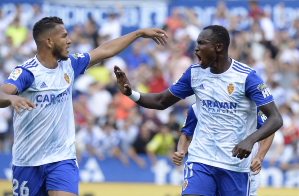 Raphael Dwamena on target again for Real Zaragoza in win over Extremadura