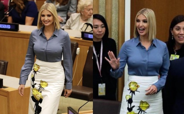 PHOTOS: Ivanka Trump flashes her nipples at UNGA, grabs world-wide attention