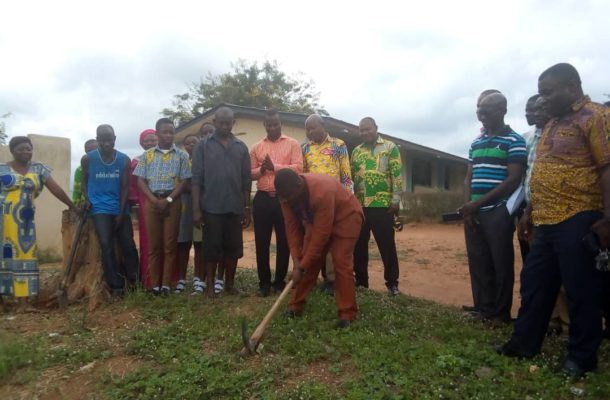 DCE cuts sod for the construction of 20-seater WC at Aduman Snr High School