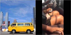 VIDEO: Trotro driver filmed changing gear between a female passenger's thighs