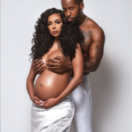 PHOTO: Erica Mena poses topless in her maternity shoot with Safaree Samuels