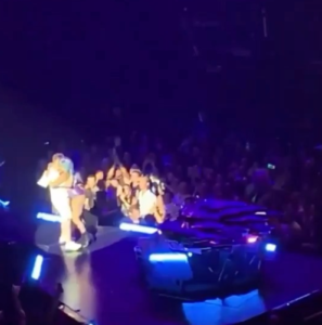 VIDEO: Lady Gaga falls off stage as a fan picks her up and tries to dry-hump her