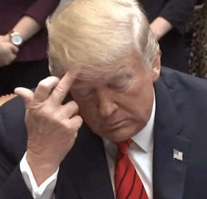 VIDEO: People are convinced Donald Trump flashed the middle finger during talk with astronauts