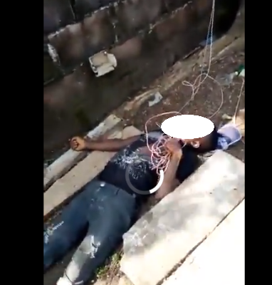 Video: Thief tragically electrocuted to death while trying to steal a wire from church