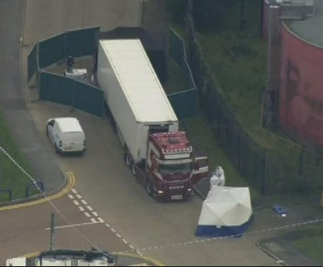 39 people found dead inside truck container in UK